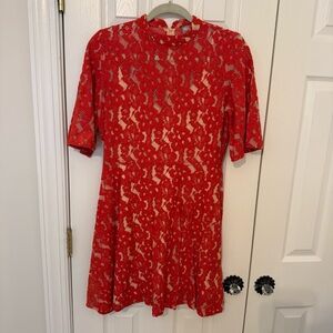 ASOS Red Lace Mini Dress